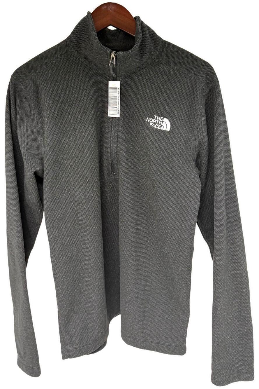 The North Face Men's Textured Cap Rock Quarter-Zip Sweater Gray